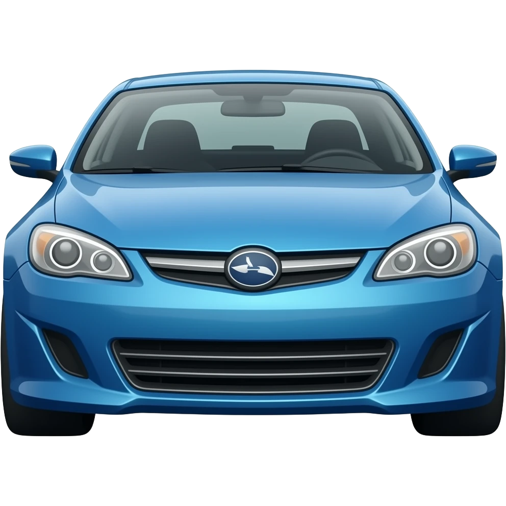 Blue coupe car emoji
