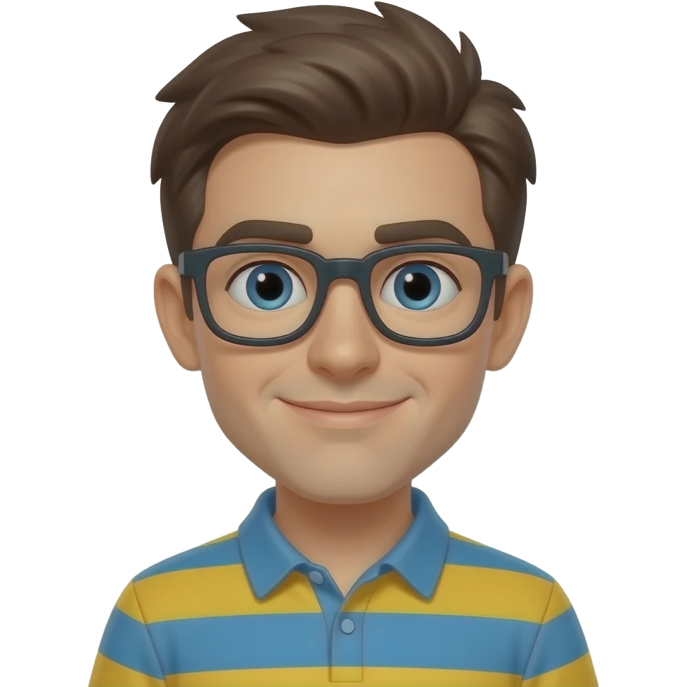 A nerd with a football emoji