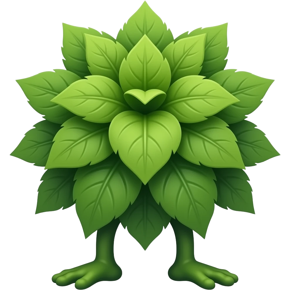 A plant with legs with no arms emoji