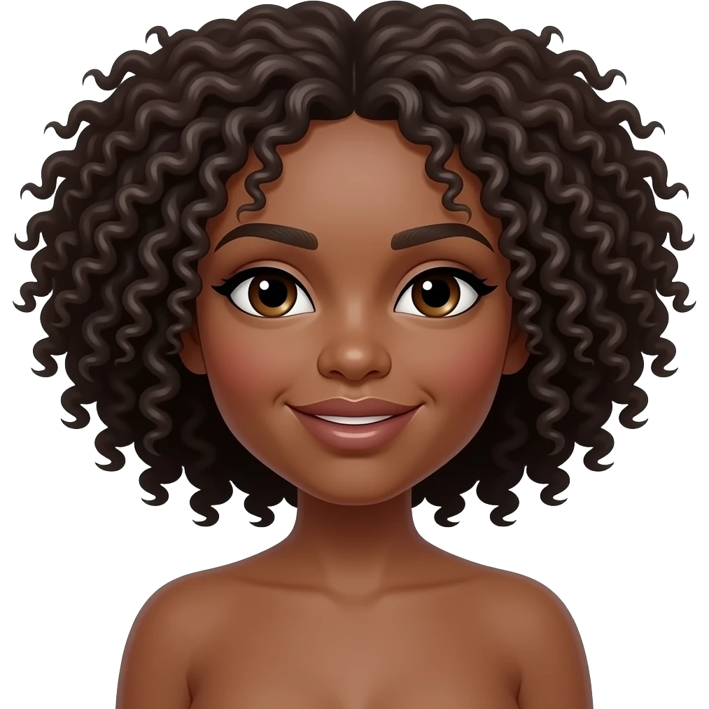 Black woman naked emoji