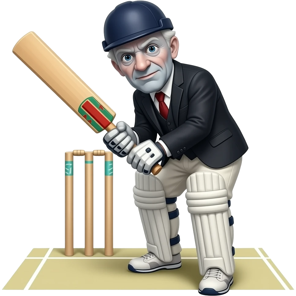 Uncle fester playing cricket emoji