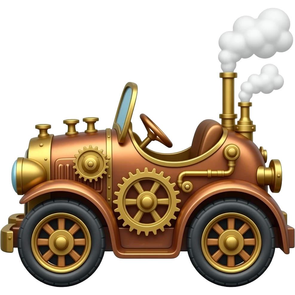 retro steampunk car emoji
