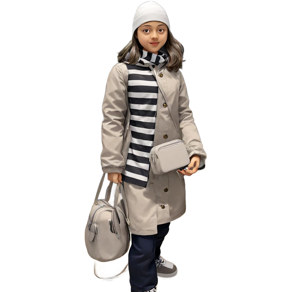 girl with keyboard and bag emoji