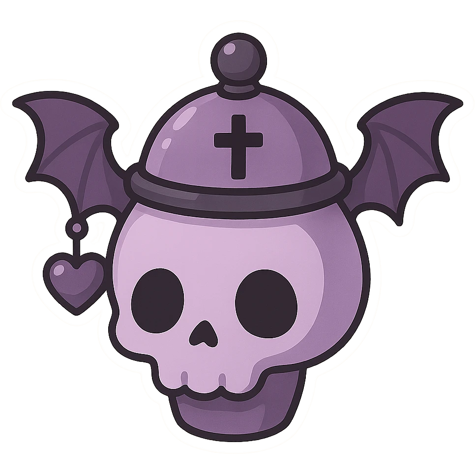 Purple goth object emoji