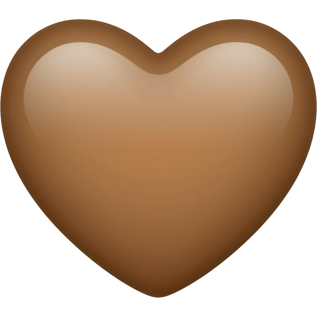 Coração marrom emoji