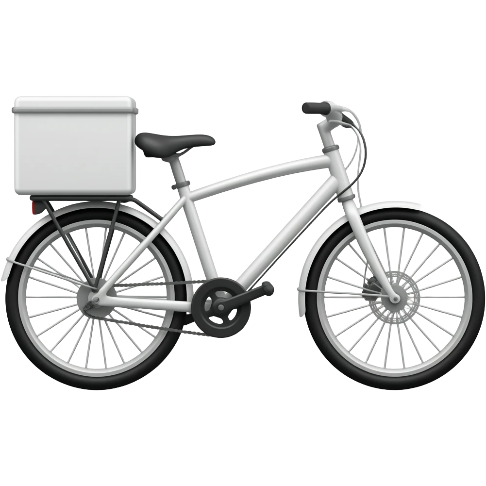 white courier bike emoji