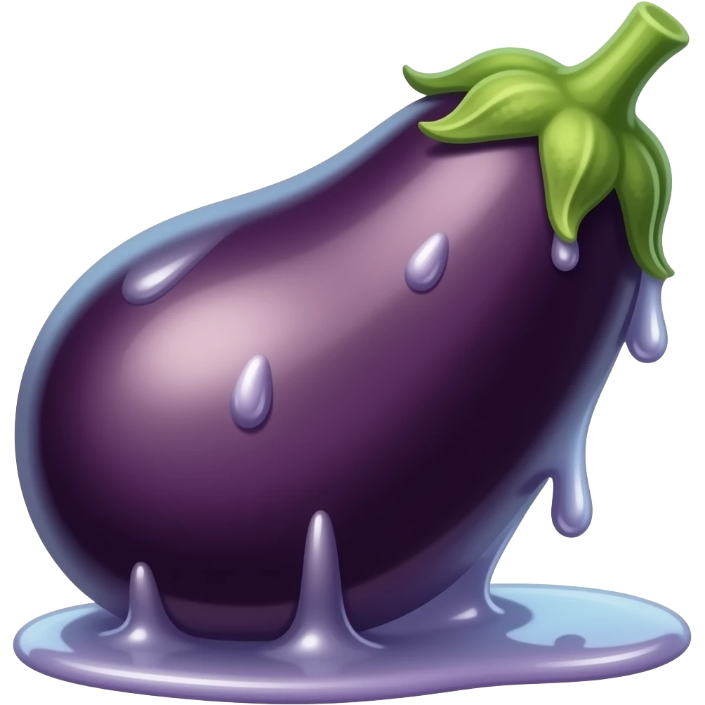 Huge eggplant dripping of cum emoji