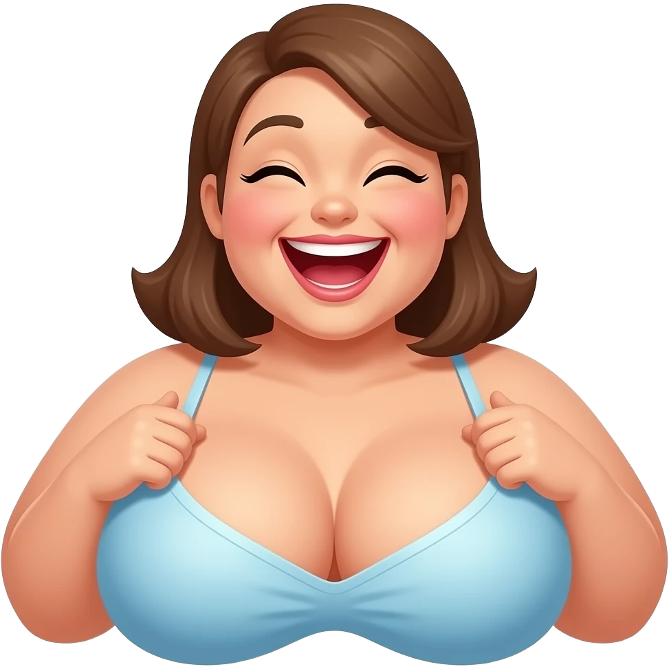 and huge boobs laughing emoji