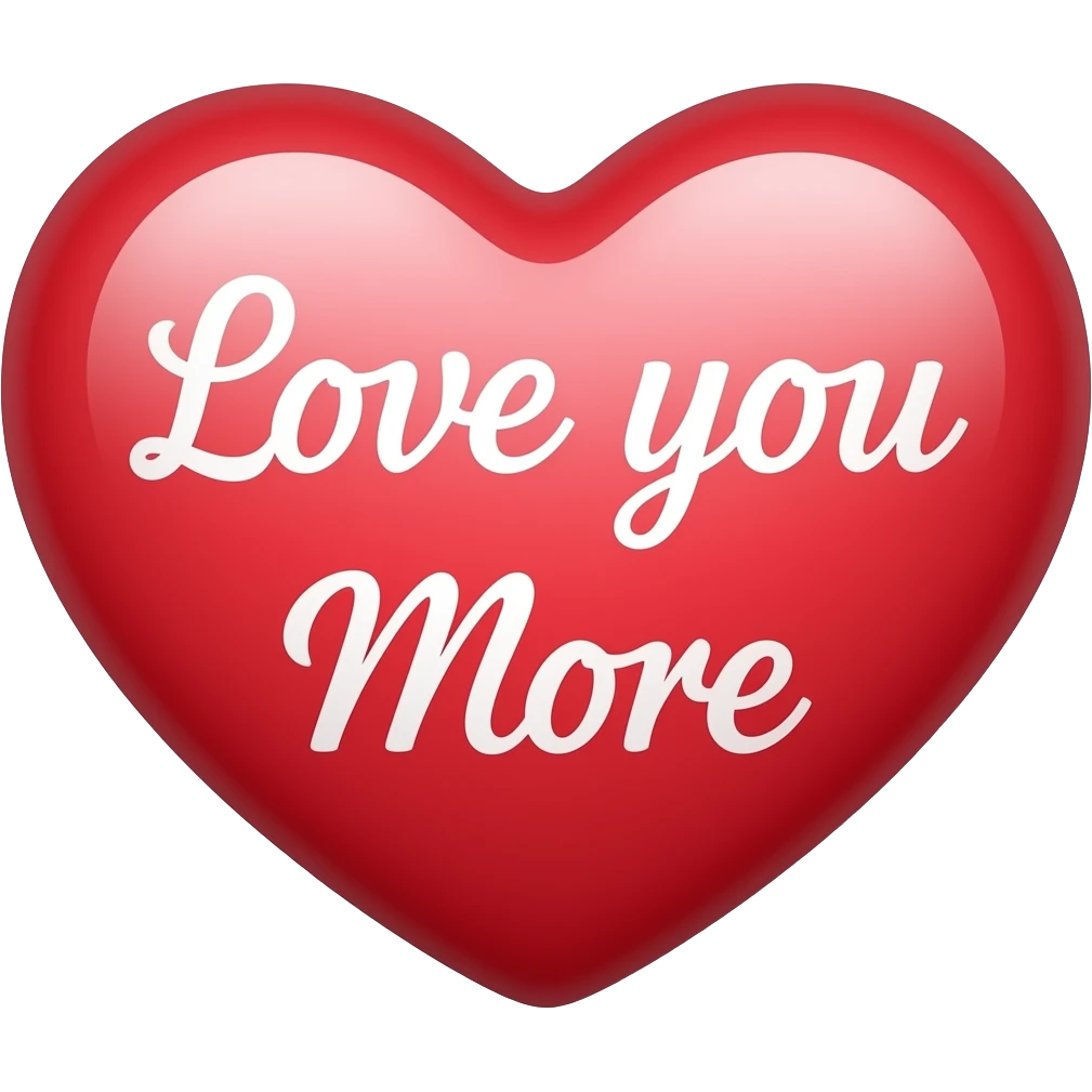 Love you More heart emoji