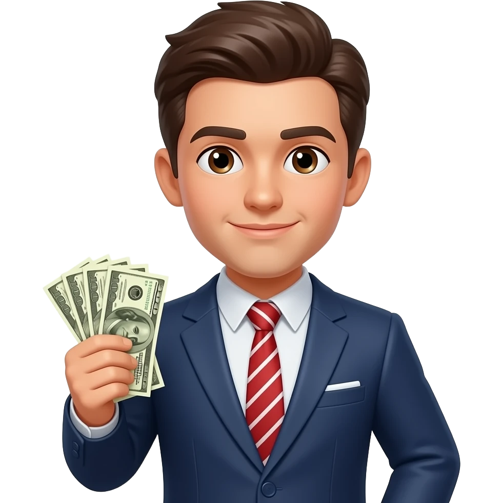 rich young carrying money up body only emoji