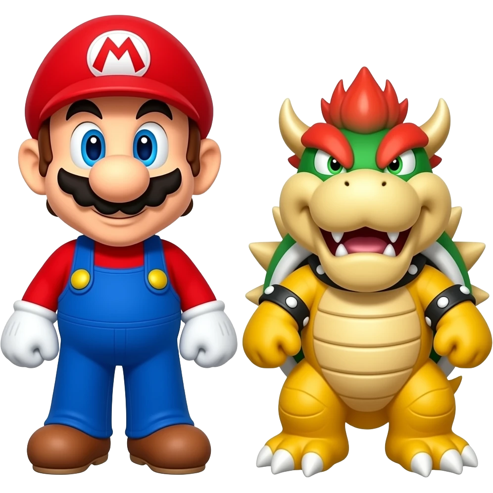 Super Mario and bowser emoji