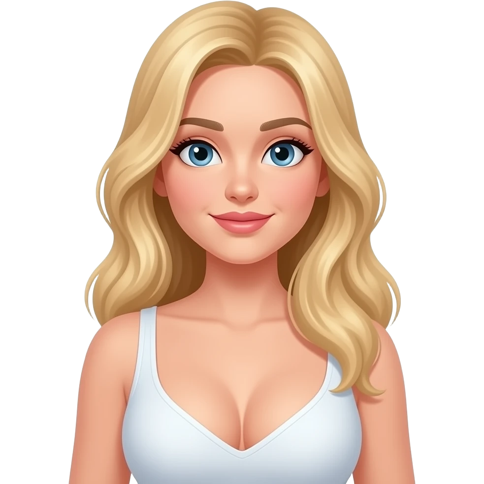 blond with large boobs emoji