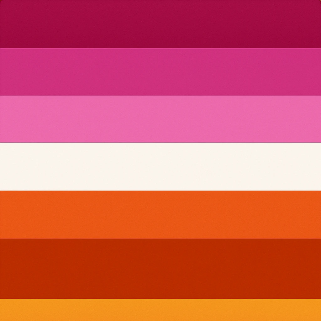lesbian pride flag, modern, stylized, no text emoji