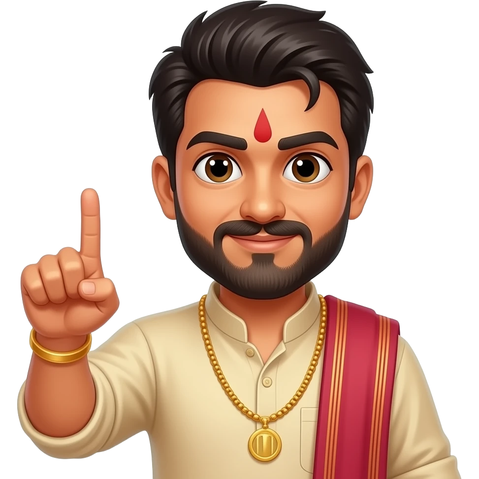 hindu man flipping someone off emoji