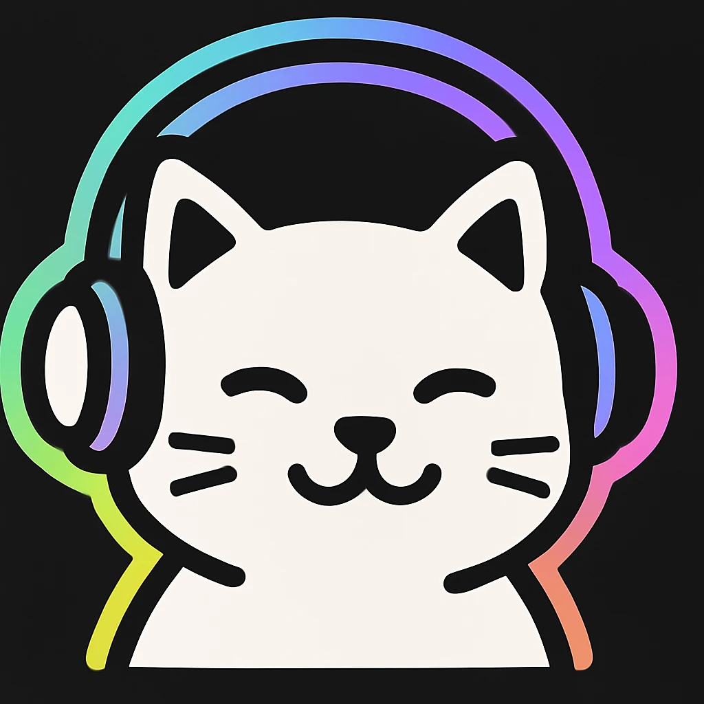 cat with headphone
 emoji