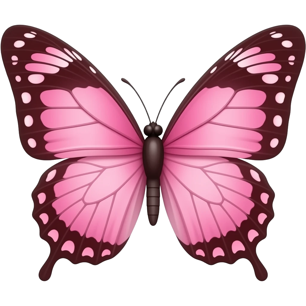Mariposa de color rosa emoji