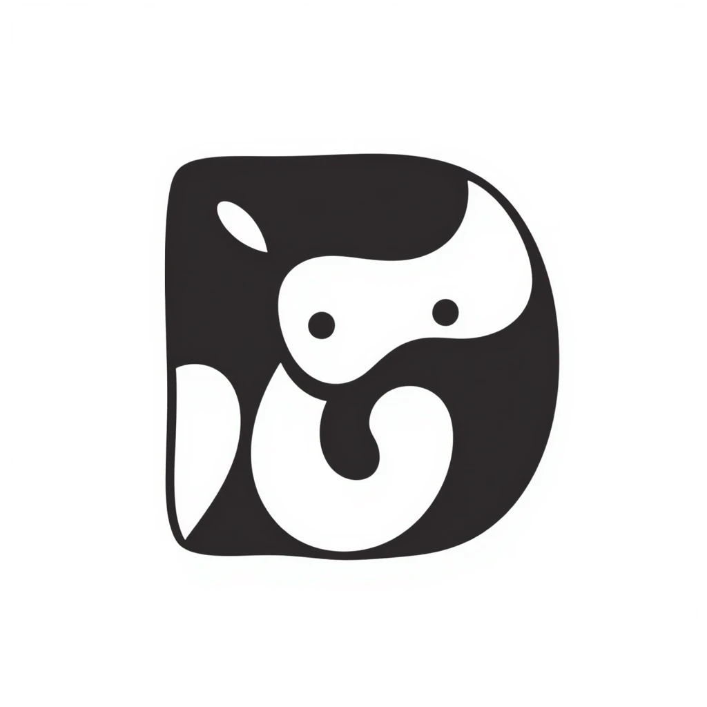 Abstract geometric logo with shapes and clean lines emoji