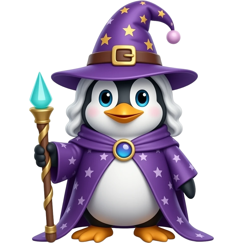 Penguin Wizard emoji