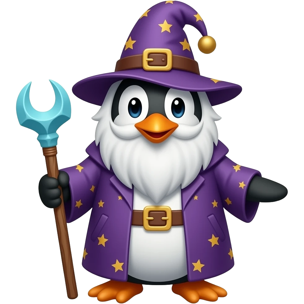 Penguin Wizard emoji