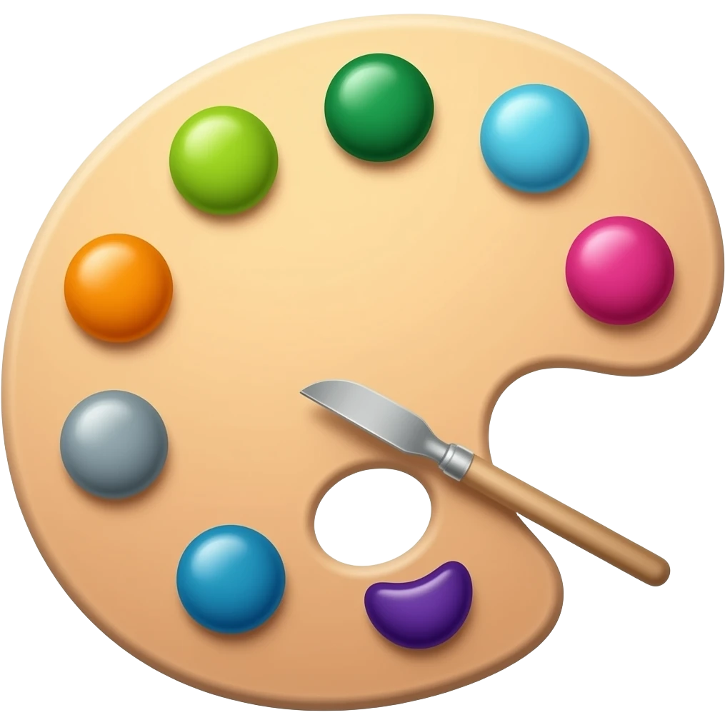 Pallete de peinture emoji