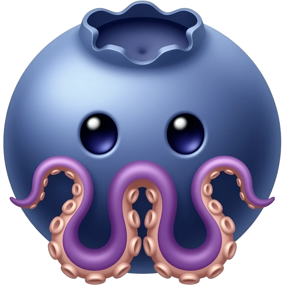 blueberry + octopus emoji