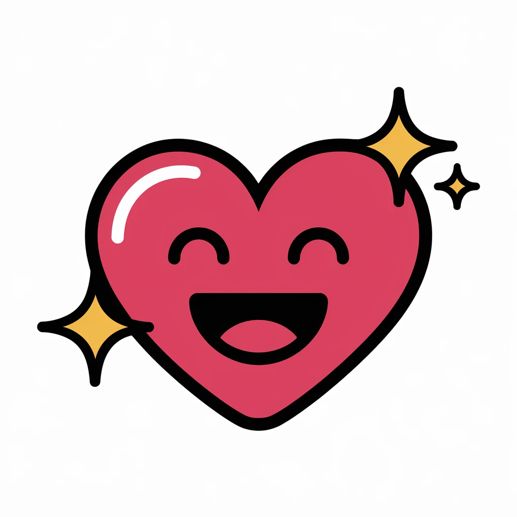 heart emoji with sparkles emoji