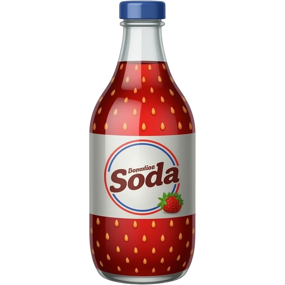 botella de gaseosa de frutilla emoji
