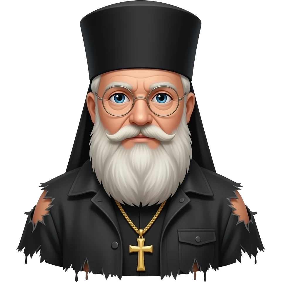 Patriarch Kirill in torn clothes emoji