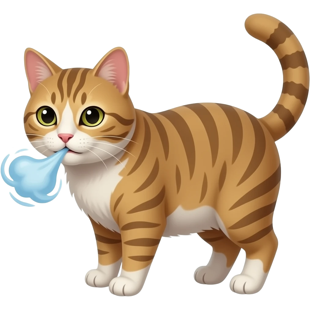 Cat farting emoji