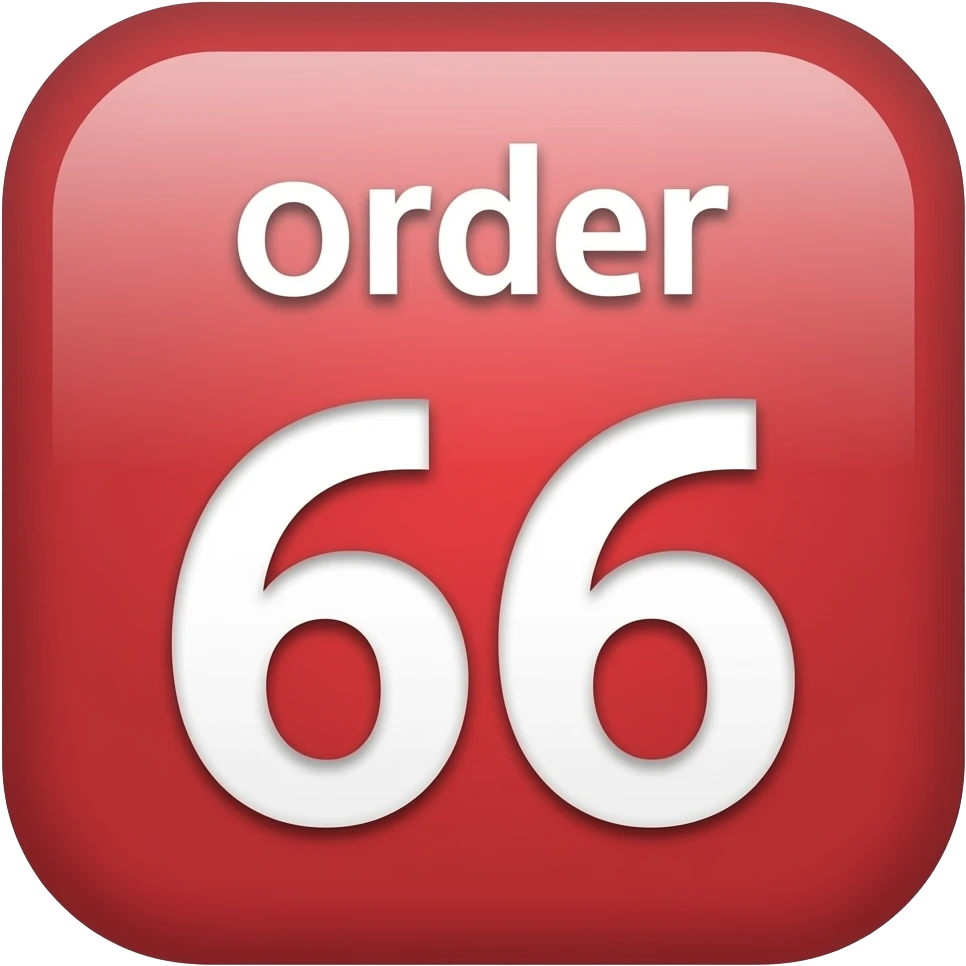 order 66 star wars icon red emoji
