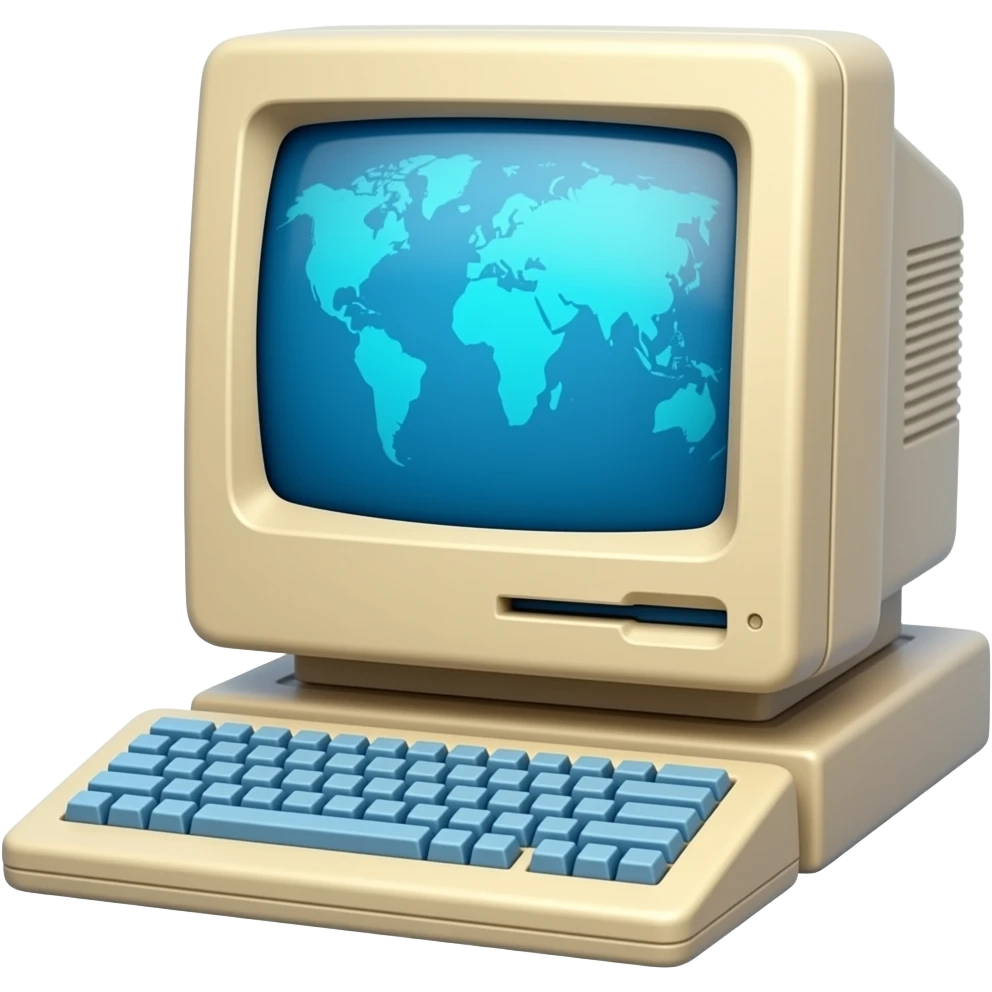 Retro Colorful Mac Computer emoji