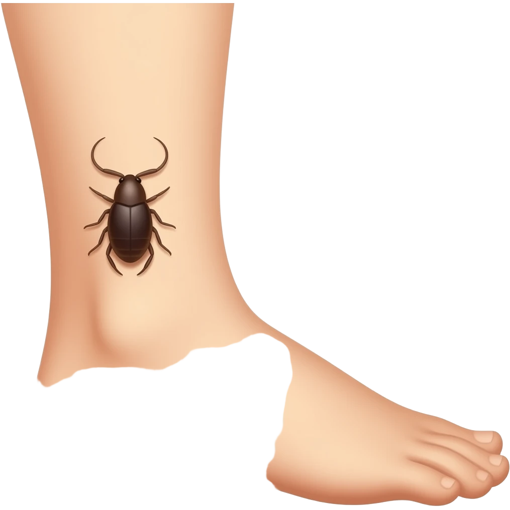 Клещ ползет по ноге emoji