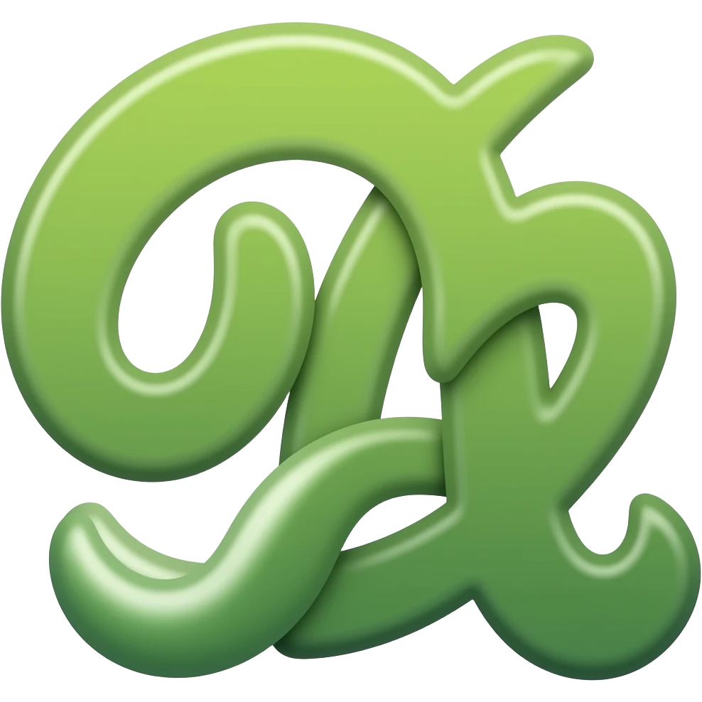 write "Let's go!" in green artistic bold curvy letter emoji