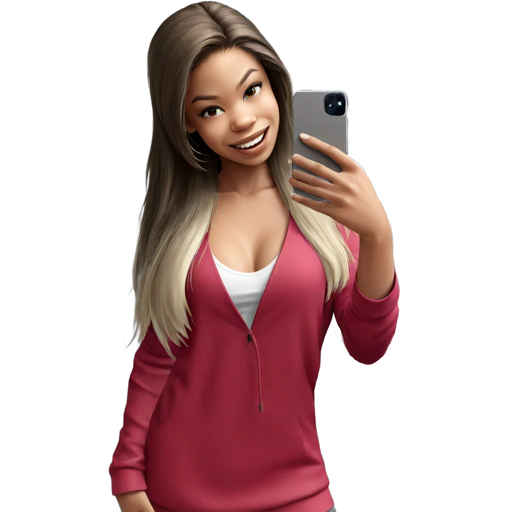 selfie of smiling girl emoji