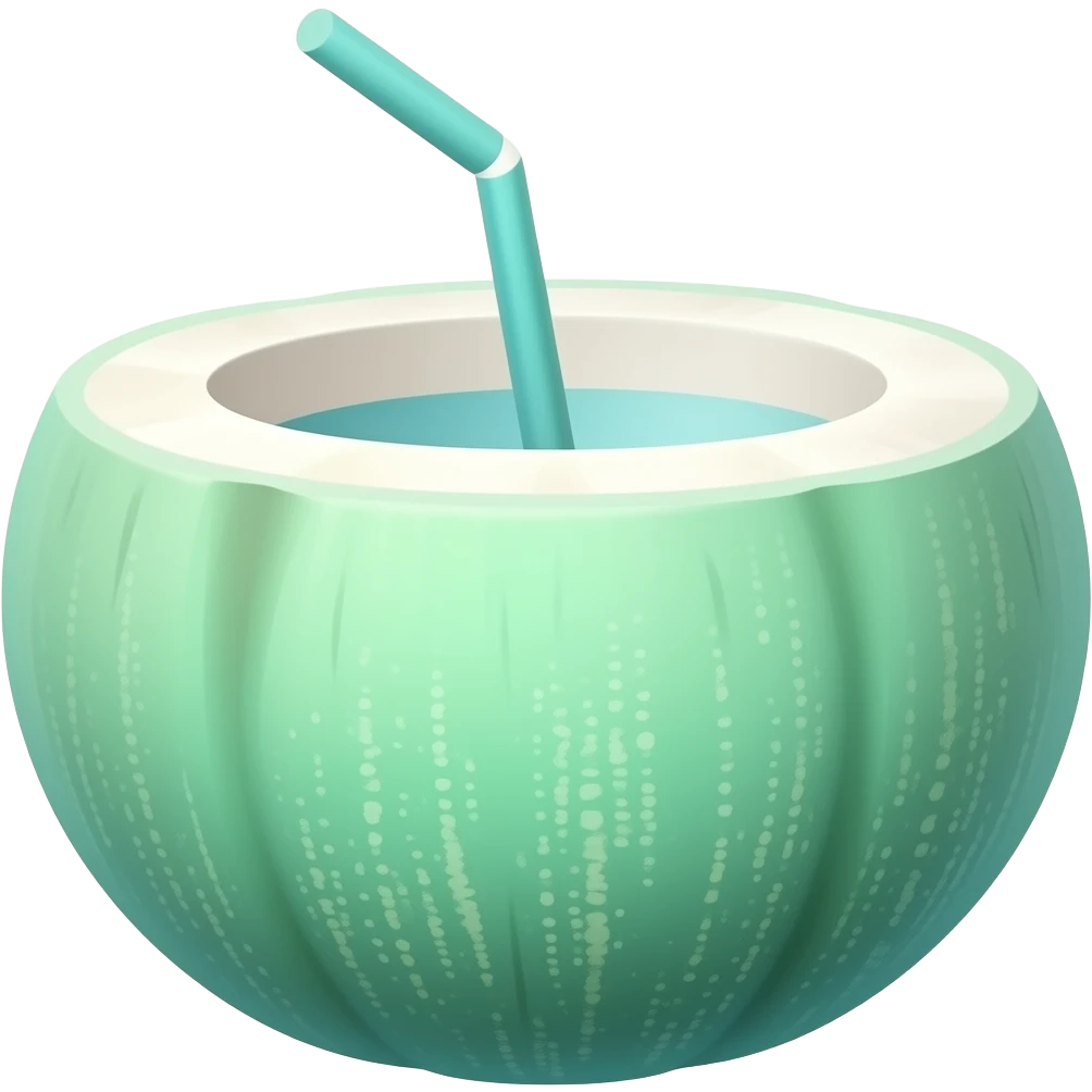 Coconut turquoise emoji