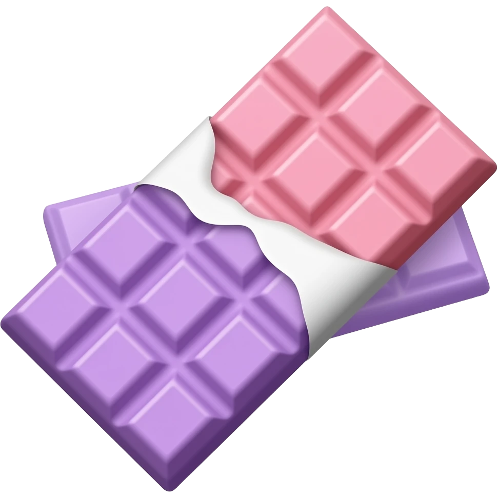 pink purple  Chocolate barssoft paster colour emoji