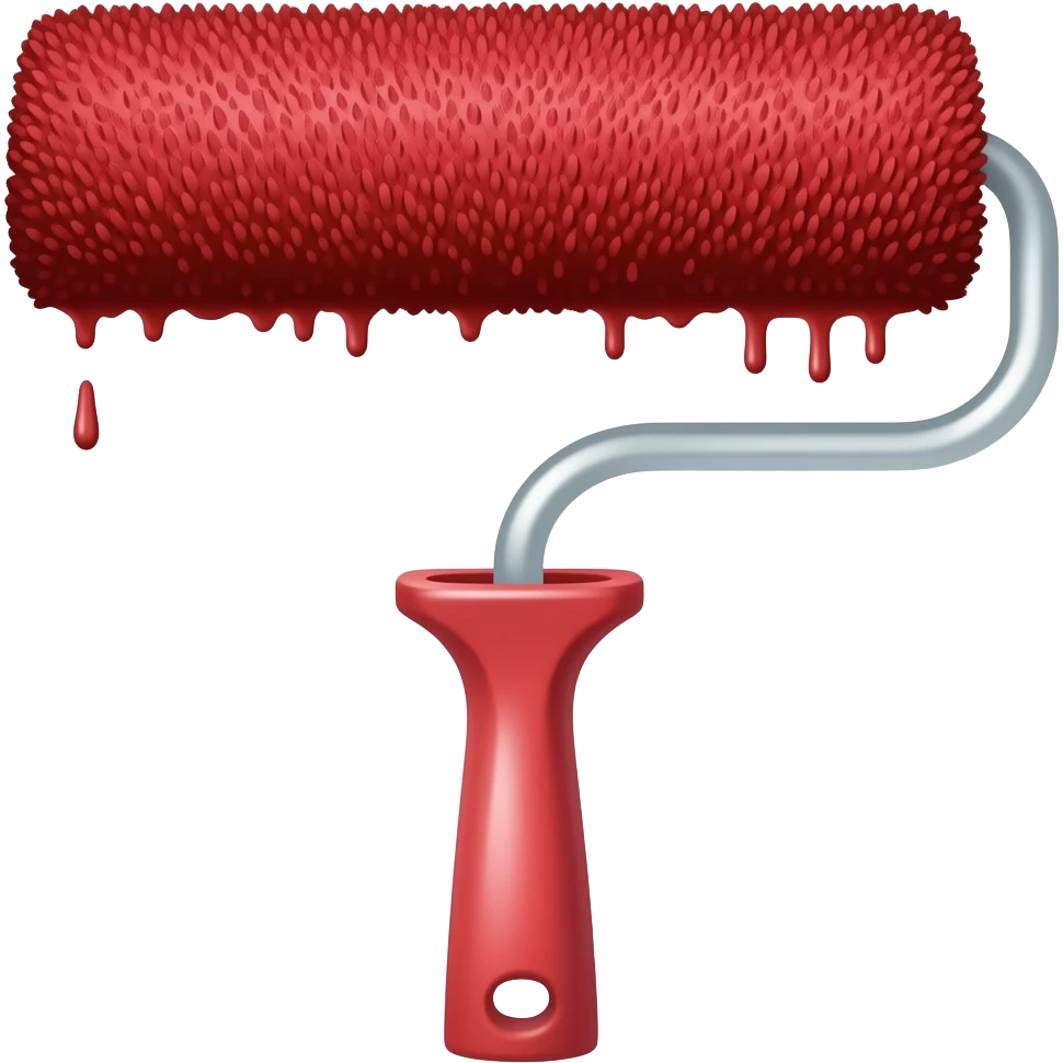paint roller red emoji