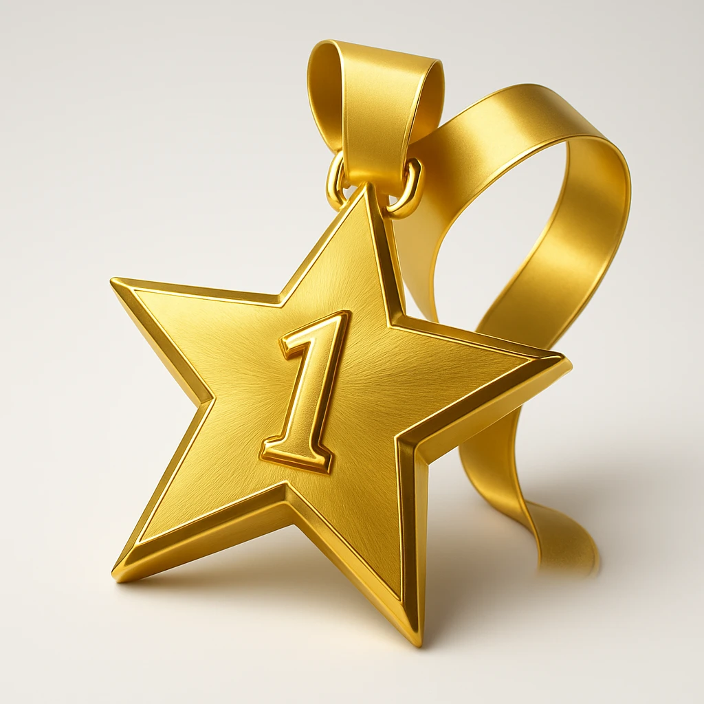 a glittery golden star-shaped medal  emoji