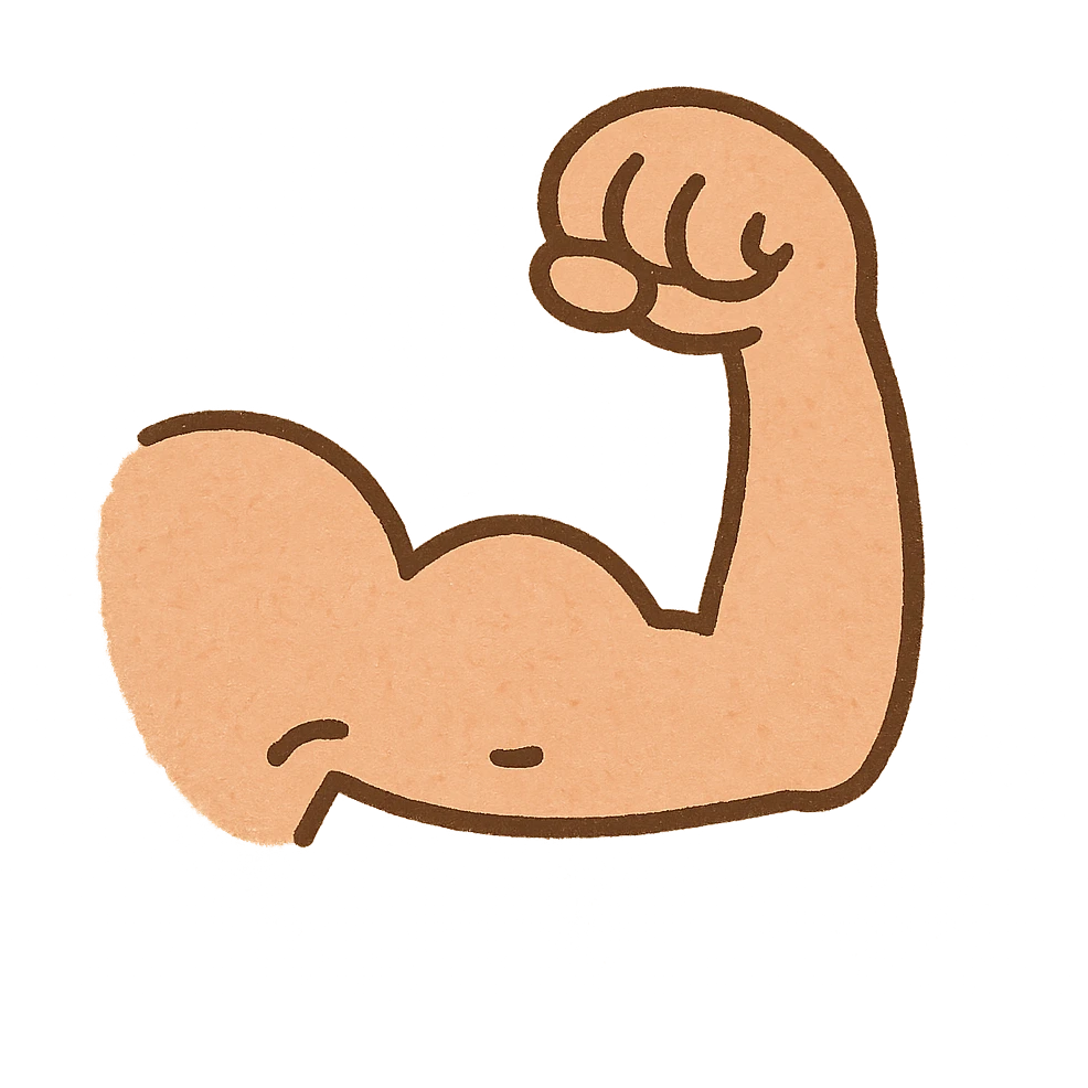 really small biceps emoji