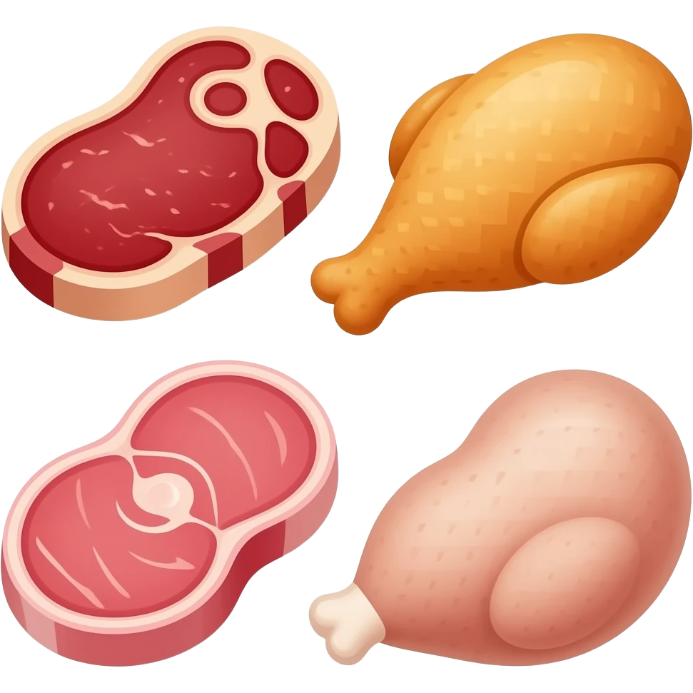 vector flat Meat & Poultry emoji