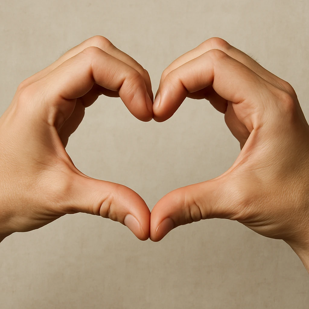 heart shaped hands emoji