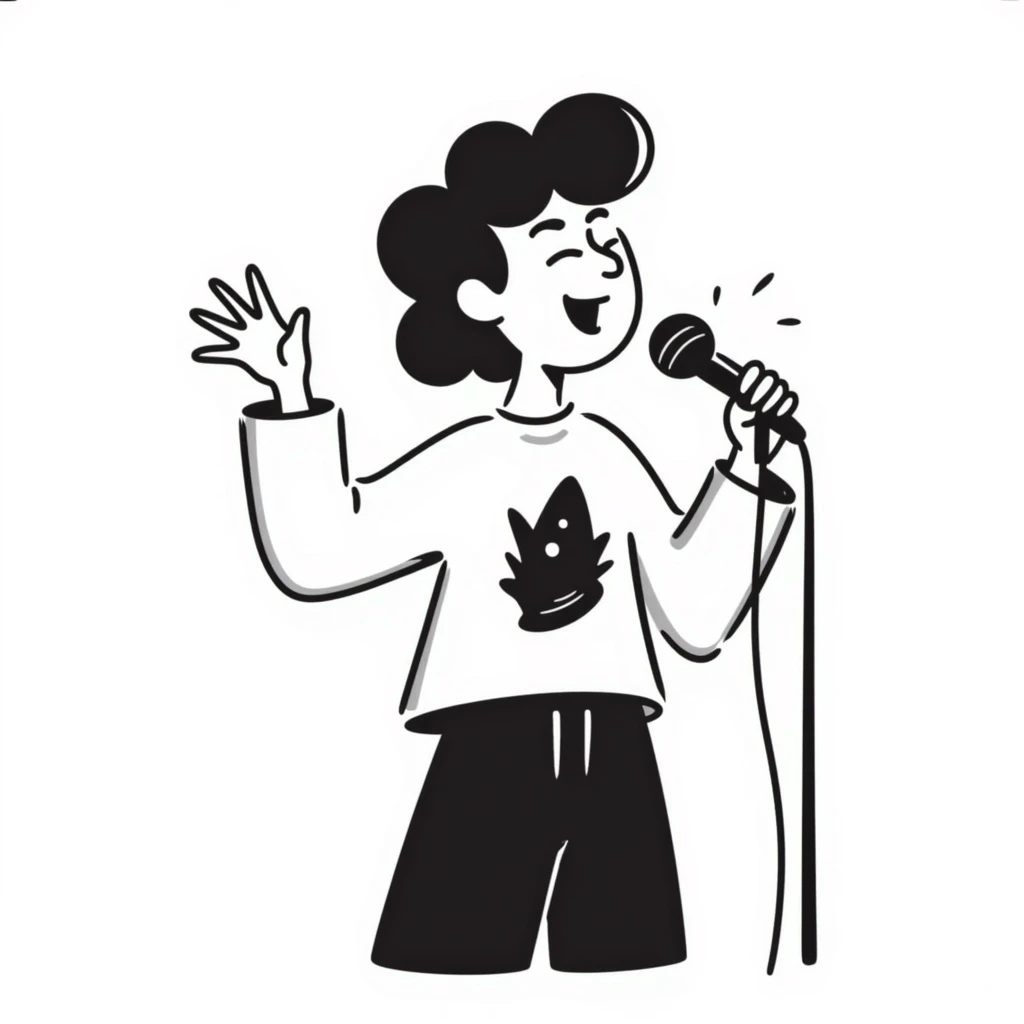 person singing emoji