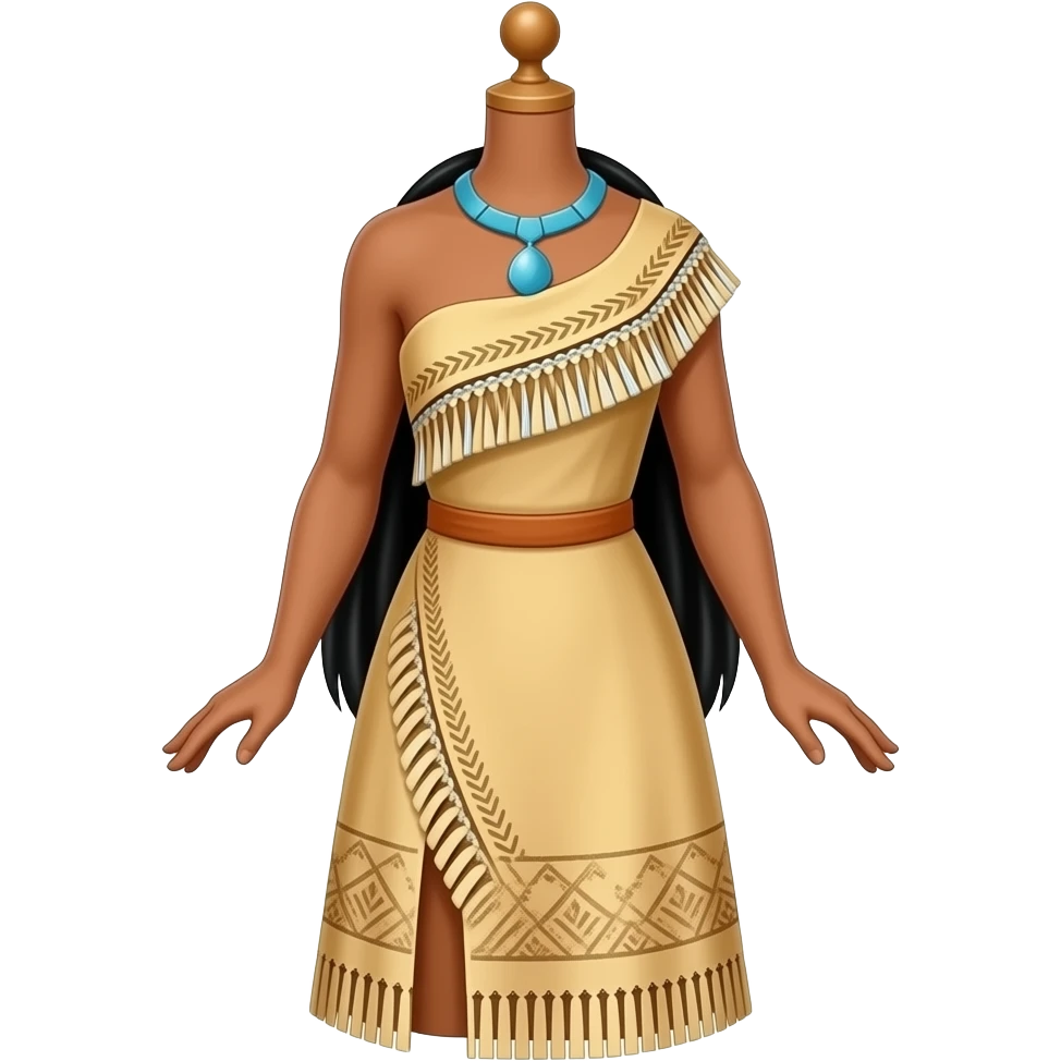 pocahontus dress on manican emoji