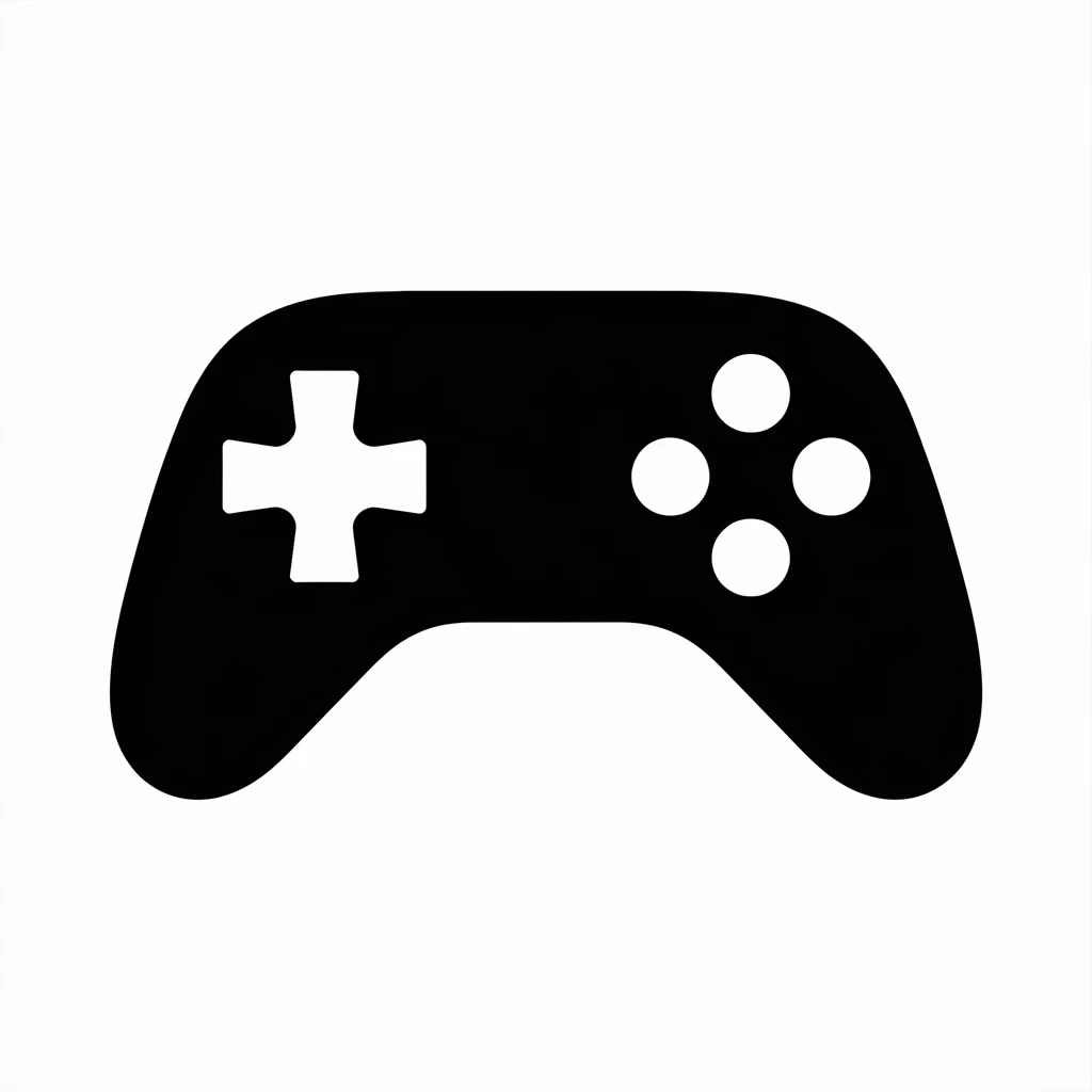 Game icon black silhouette emoji