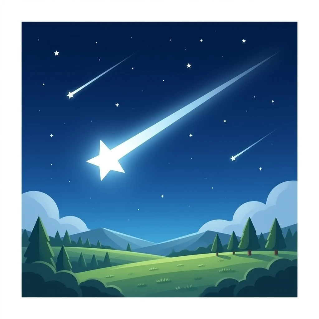 estrela passando no ceu emoji