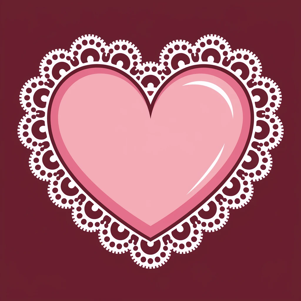 heart with a lace border emoji