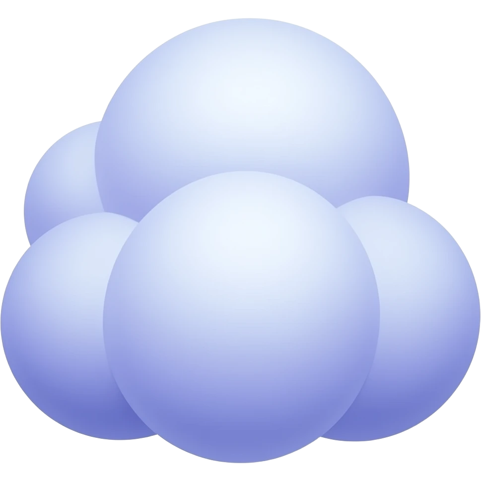 light light pastel purple and light light pastel blue cloud emoji