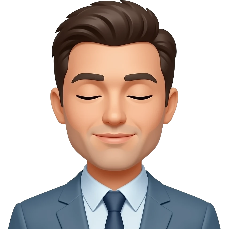 Closing eyes man emoji