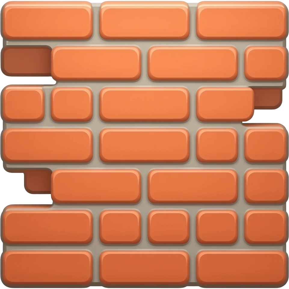 stylized irregular irregularly funkily shaped wall bricks decal emoji