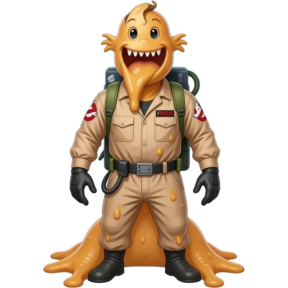 orange slimer from ghostbusters emoji